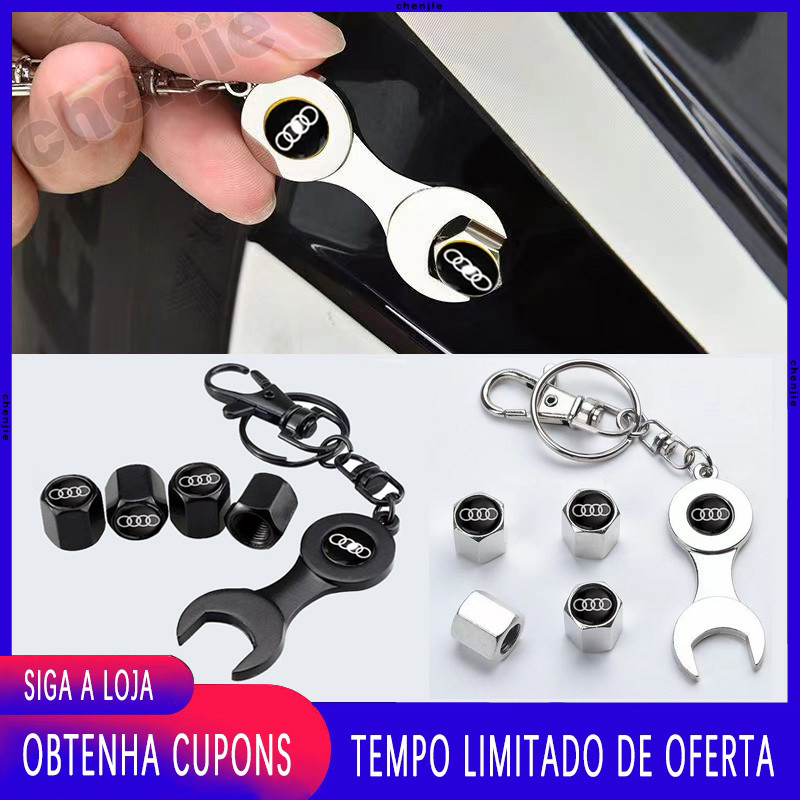 Para Audi 4 Peças Tampa De Válvula De Pneu De Roda De Liga De Zinco/Bicicleta Carro Elétrico Motocicleta Caminhão Acessó