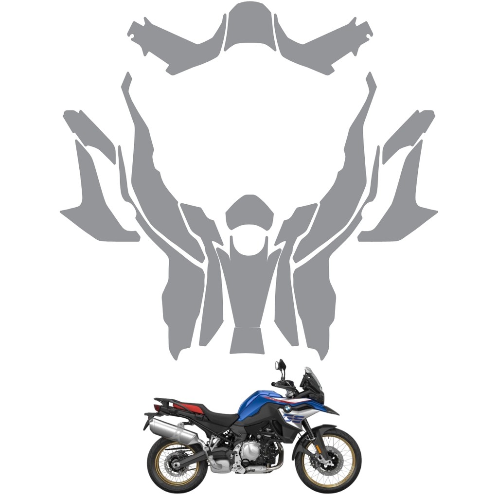 Película PPF Proteção Kit Moto Full BMW F 800 GS 2025 Transparente TPU Anti Risco