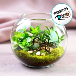 Mini Pote De Vidro Redondo - 6x8cm - 175ml - 1 unidade | Mini Terrário, Vaso de Suculentas, Doce, Tempero e Decoração