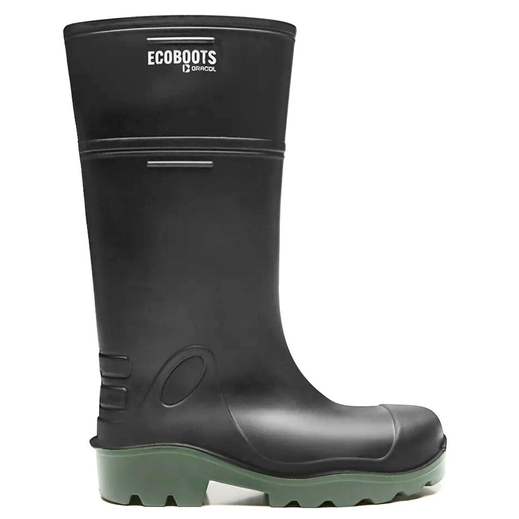 Bota Ecoboots Puresafe Preto Solado Verde Com Biqueira Composite Bracol