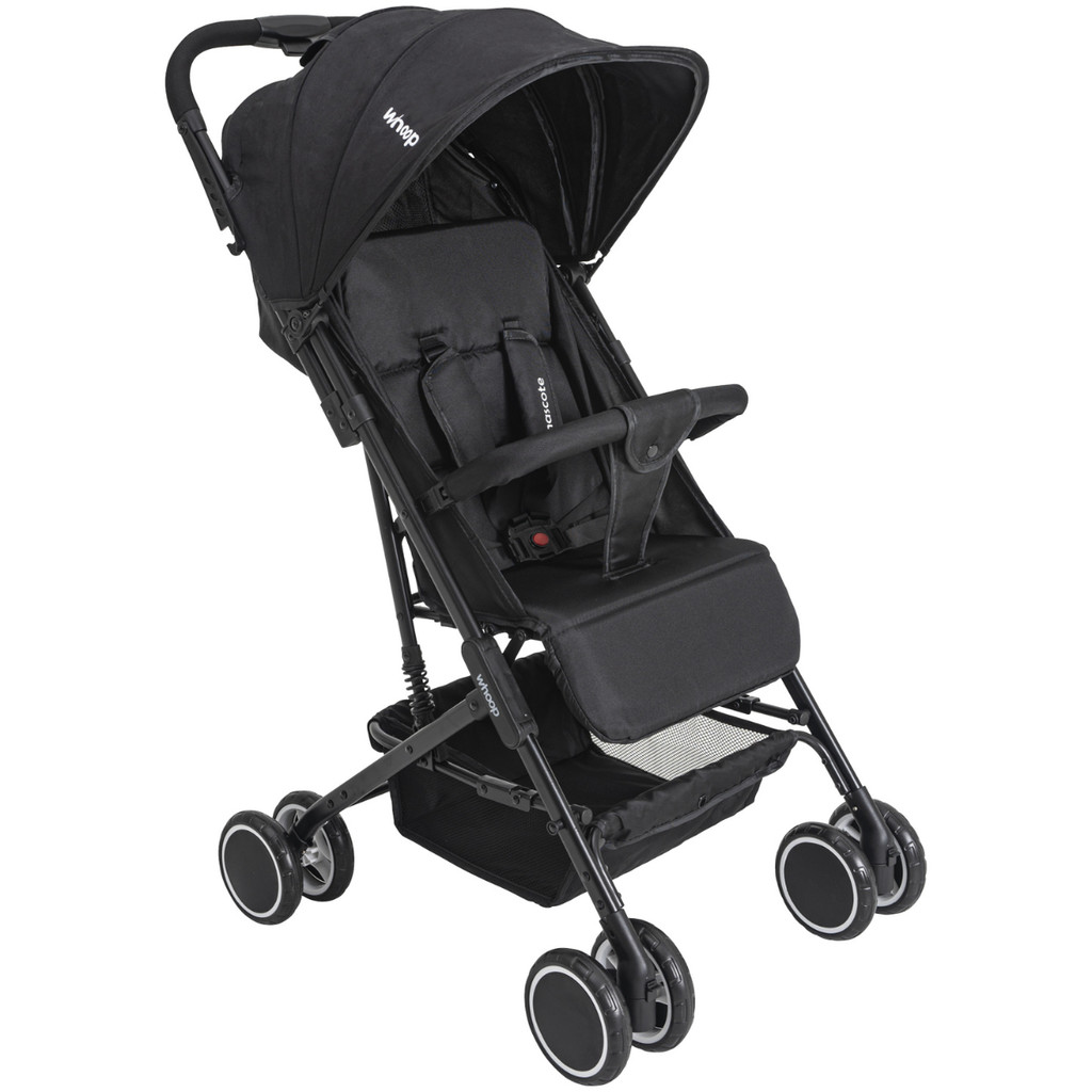 Carrinho de Bebê Berço Passeio Mascote Whoop Kiddo Preto 8008APR