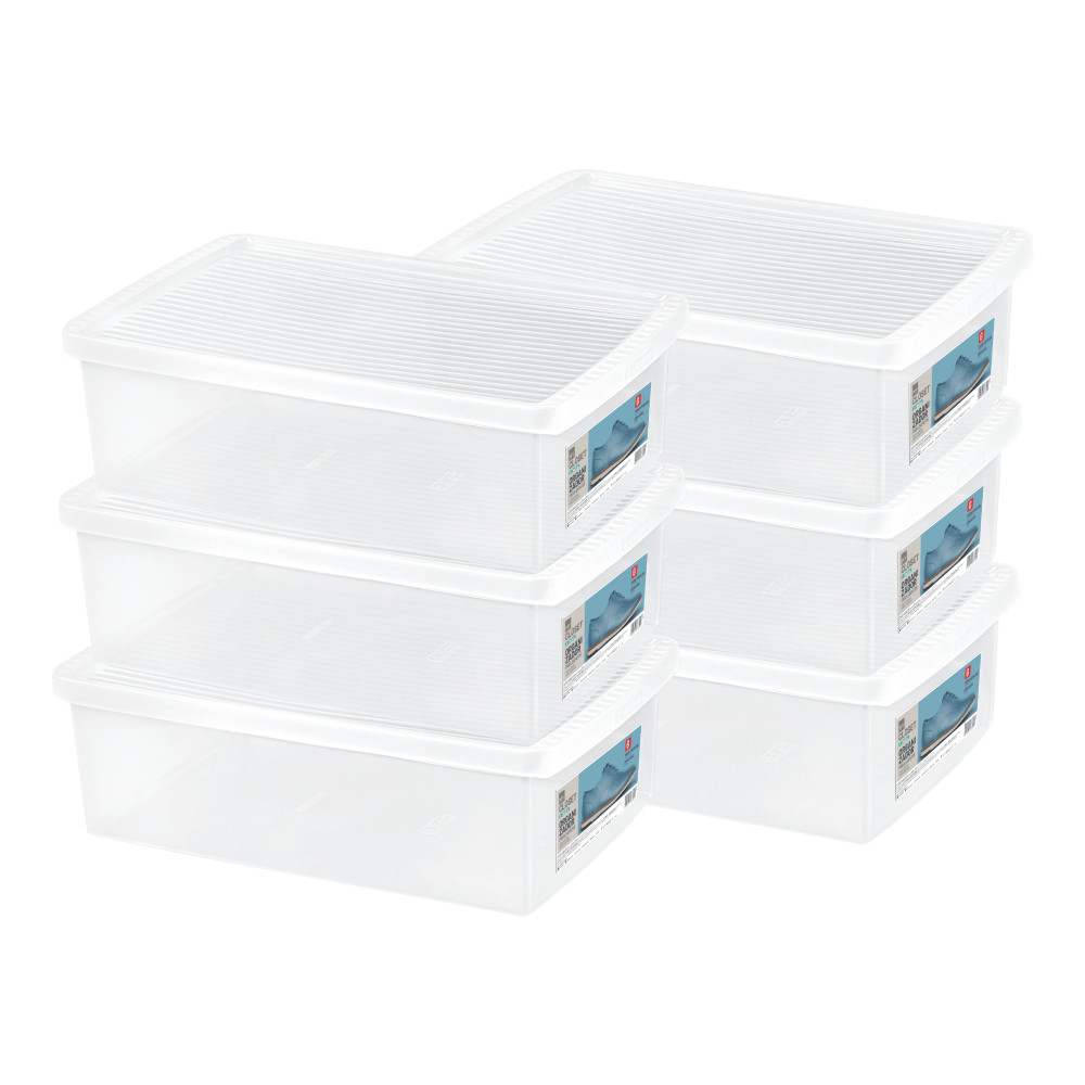 Kit Organizador Plástico para Sapatos Grande Cristal Ordene 6 Unidades
