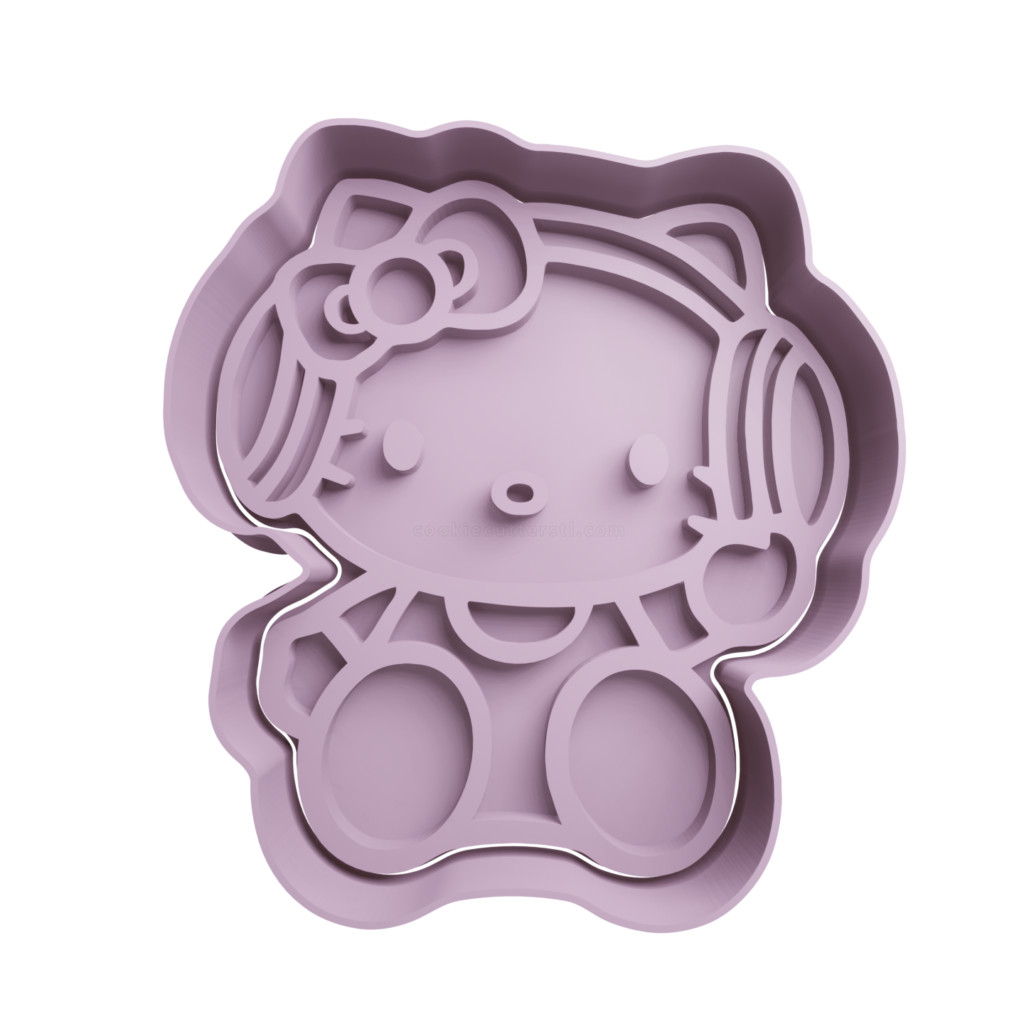 Cortador De Biscoito Hello Kitty com fones de ouvido - hello kitty