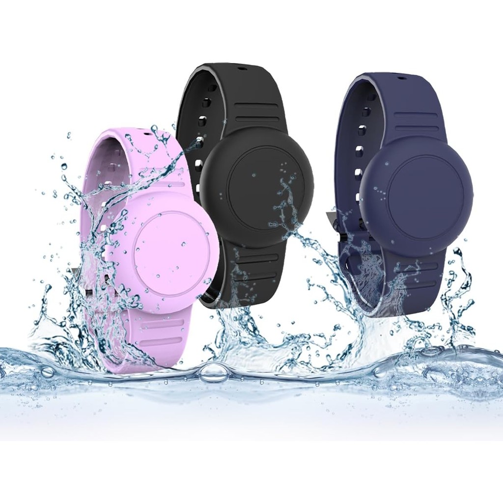 Pulseira à Prova d'Água para Crianças Compatível com AirTag, com Case de Silicon