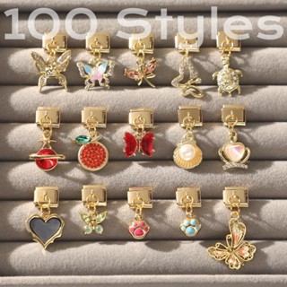 Pingente Dourado Design Encantos Italiano Link Pulseira Personalidade Jóias De Aço Inoxidável DIY Fazendo em Oferta na Shopee