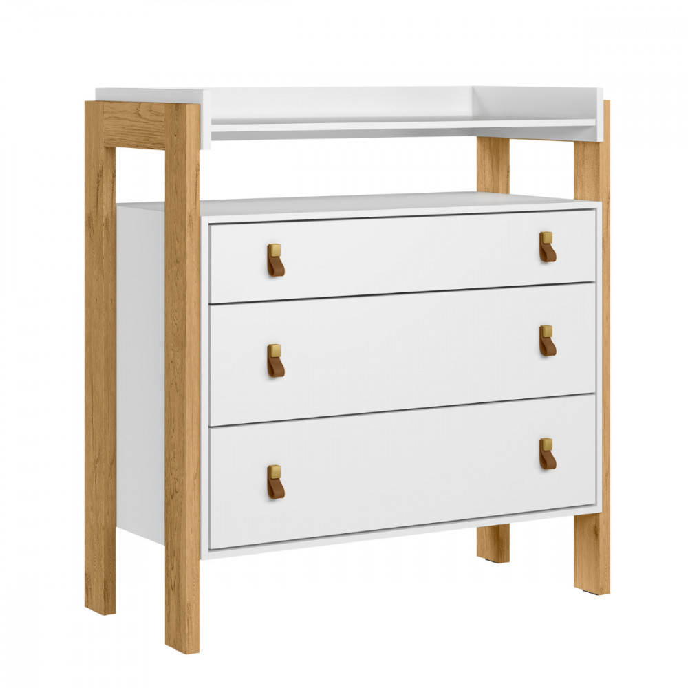 Cômoda Fantasia 3 Gavetas Branco Qmovi em Oferta na Shopee
