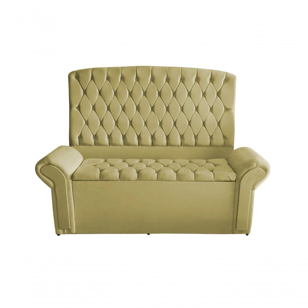Kit Dubaí Cabeceira De Cama Box Casal E Recamier Baú Solteiro 90 Cm Suede Bege Do Lar Móveis