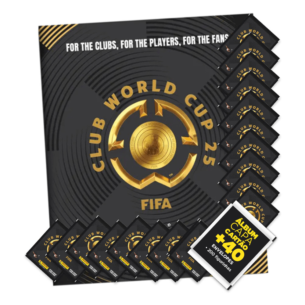 Álbum FIFA Club World Cup 2025 Capa Mole + 40 envelopes (200 Figurinhas) - Mundi