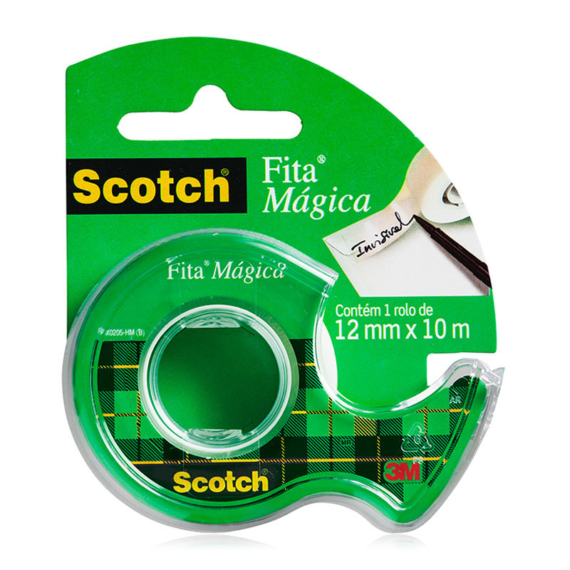 Fita mágica Scotch com suporte 12mmx10m 810 3M - Stationery