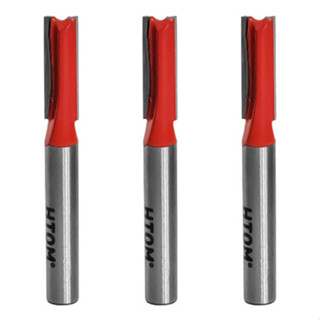 Kit 3 Fresa Reta 1/4 Haste 1/4 Corte Duplo Metal Duro Tupia em Oferta na Shopee