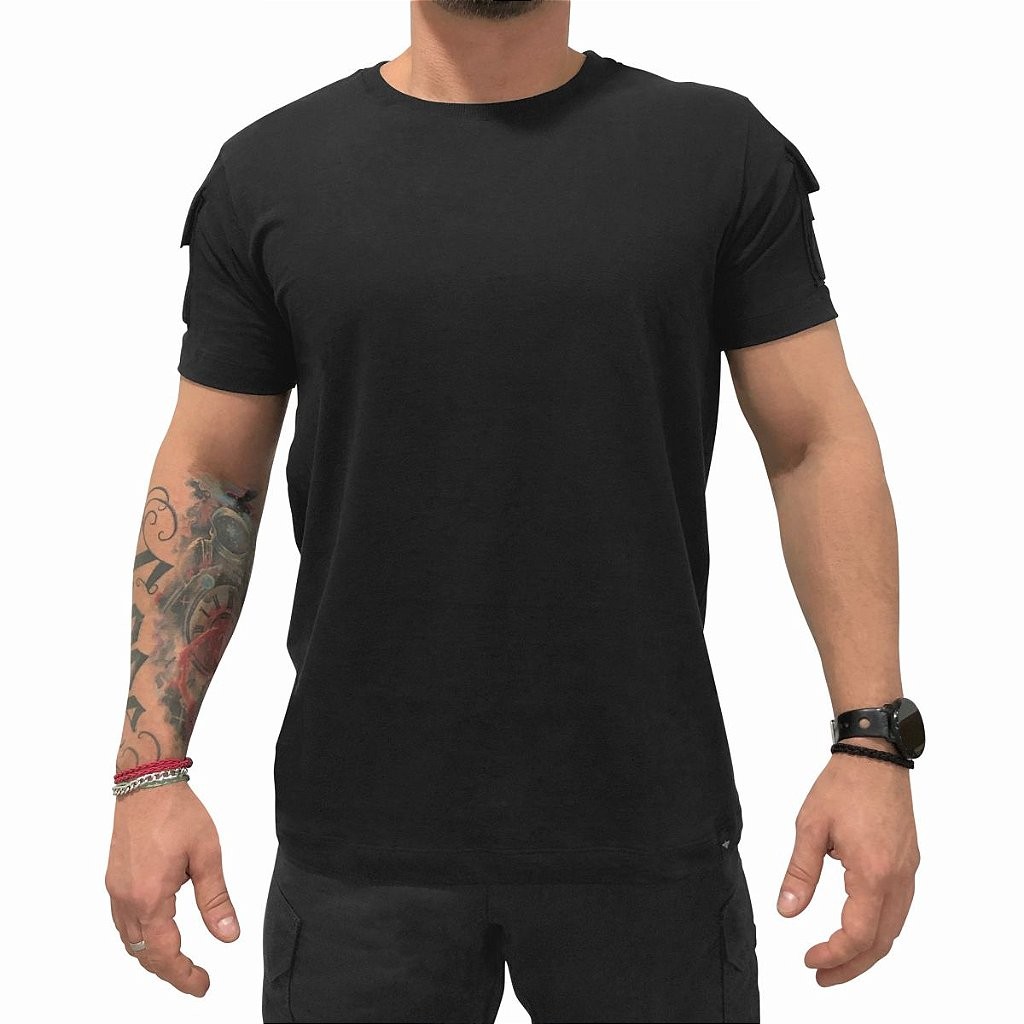 Camiseta Combat Masculina Aliança Militar - Preta
