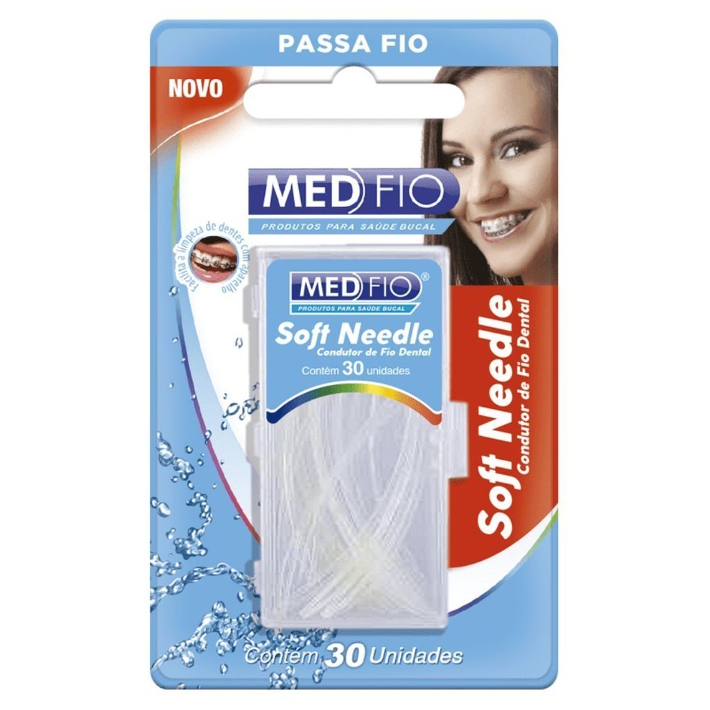 Passa Fio MEDFIO Condutor de Fio Dental 30 unidades em Oferta na Shopee