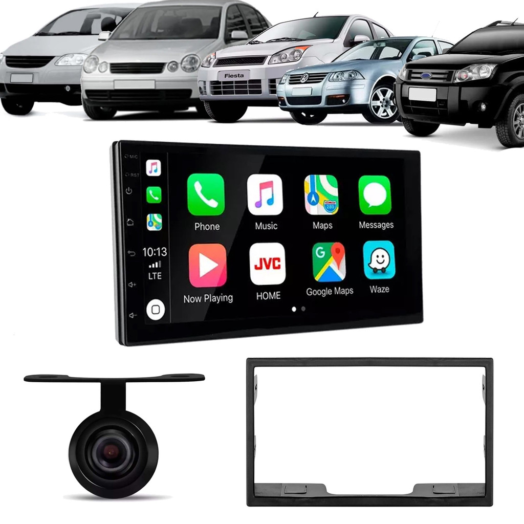 Kit Multimidia Android 13 7" Polo Golf Fox Bora Fiesta Eco Câmera 2+32GB H-Tech - HT-7210CA em Oferta na Shopee