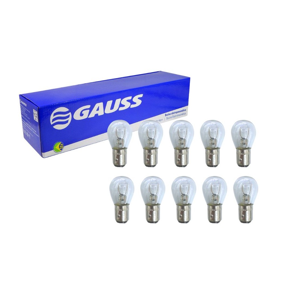 Kit 10 Lâmpadas 21/5w 2 Polos 12V Universal Gauss 1034 - GL1034-12 - Spare Parts and Accessories for Vehicles