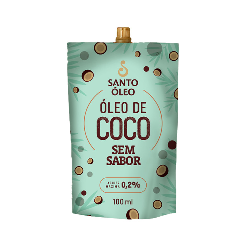 Óleo de Coco Sem Sabor 100ml Pouch - Santo Óleo em Oferta na Shopee