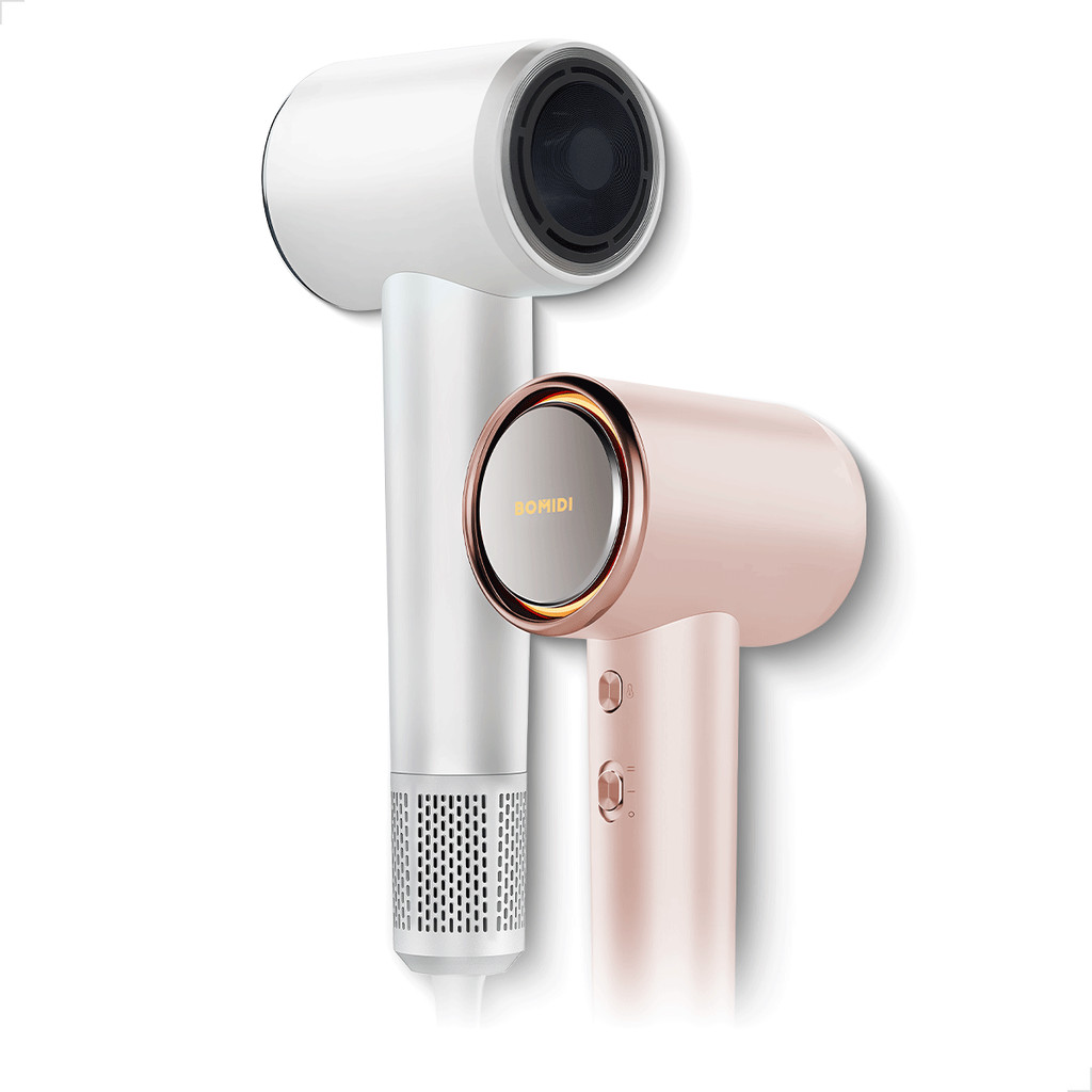 Secador de Cabelo Silencioso De Alta Velocidade Controle Temperatura Com íons e Luz Led HD04 BOMIDI
