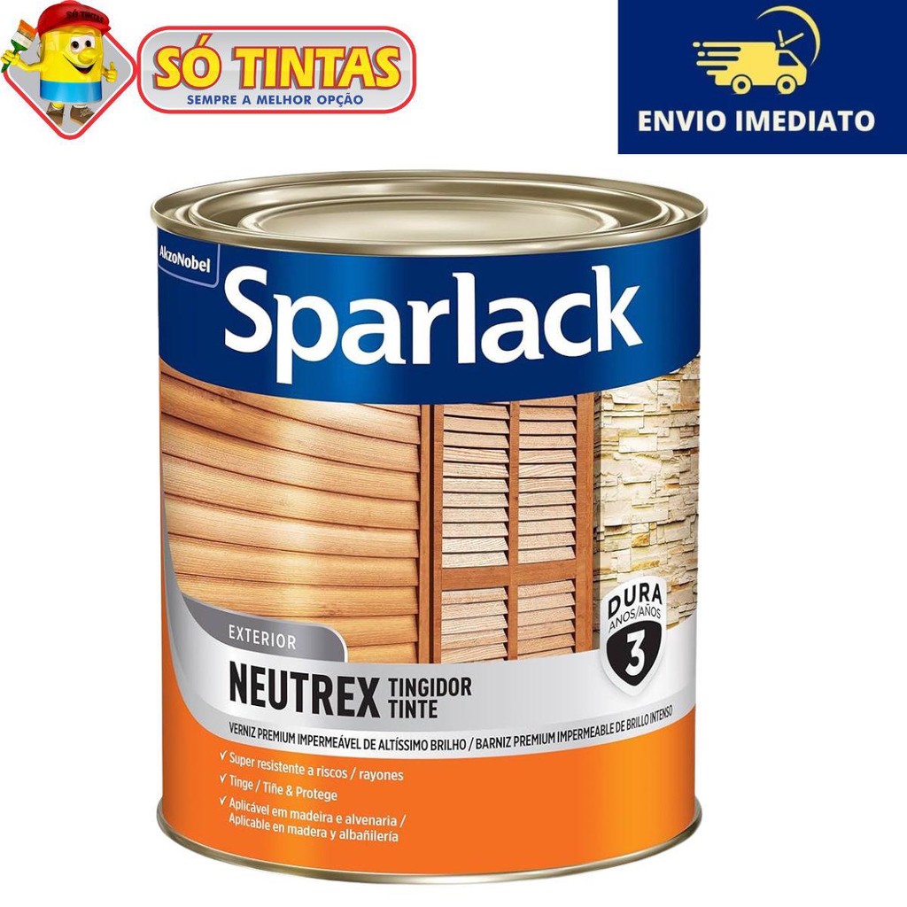 Verniz Neutrex Premium Impermeável Brilhante 900ml – Sparlack - Cores em Oferta na Shopee