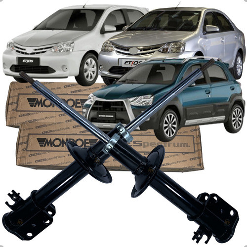 Par 2 Amortecedor Dianteiro Original Monroe Toyota Etios 1.3/1.5 2013 2014 2015 2016 2017 2018 2019 - Spare Parts and Accessories for Vehicles