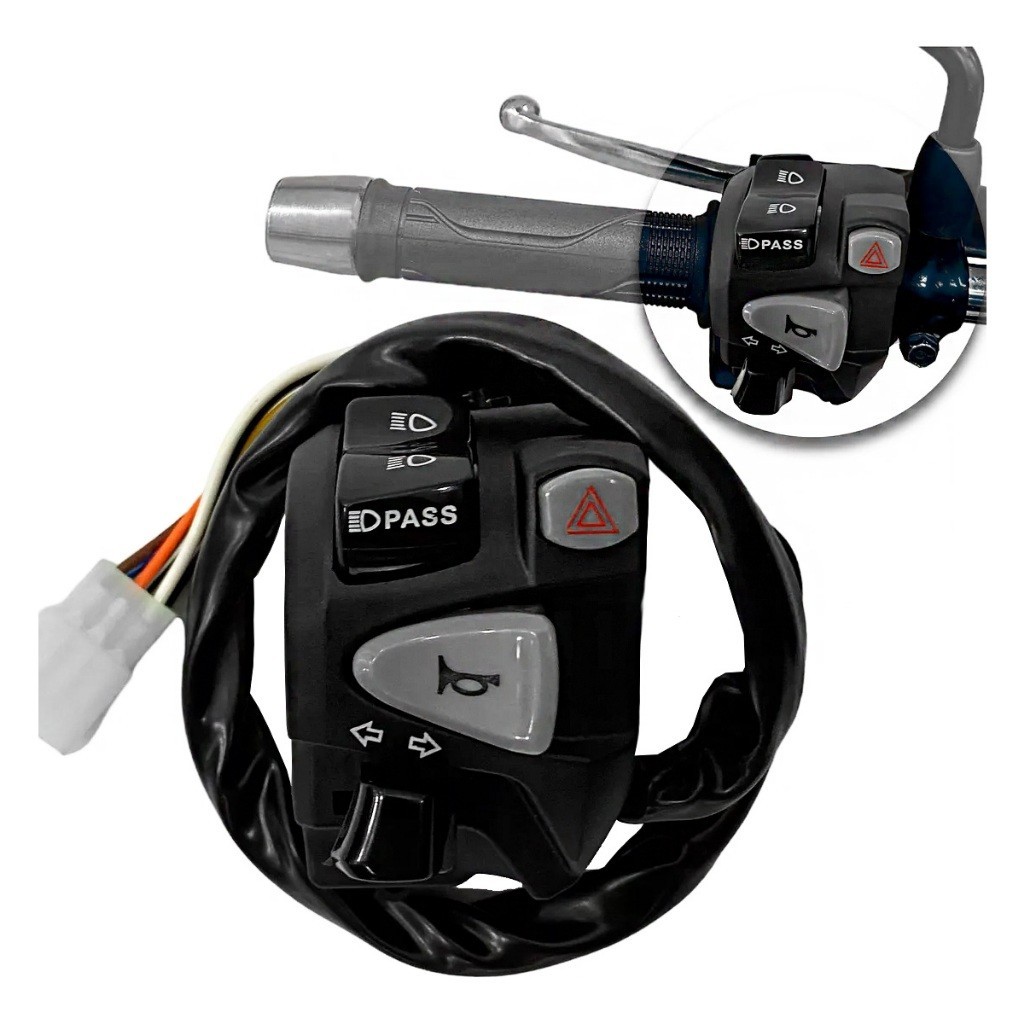 Punho Chave Luz Fan 150 Titan 150 2004 2013 Fan 125 2009 2013 Pisca Alerta Lampejo Cb 650 Nc 750
