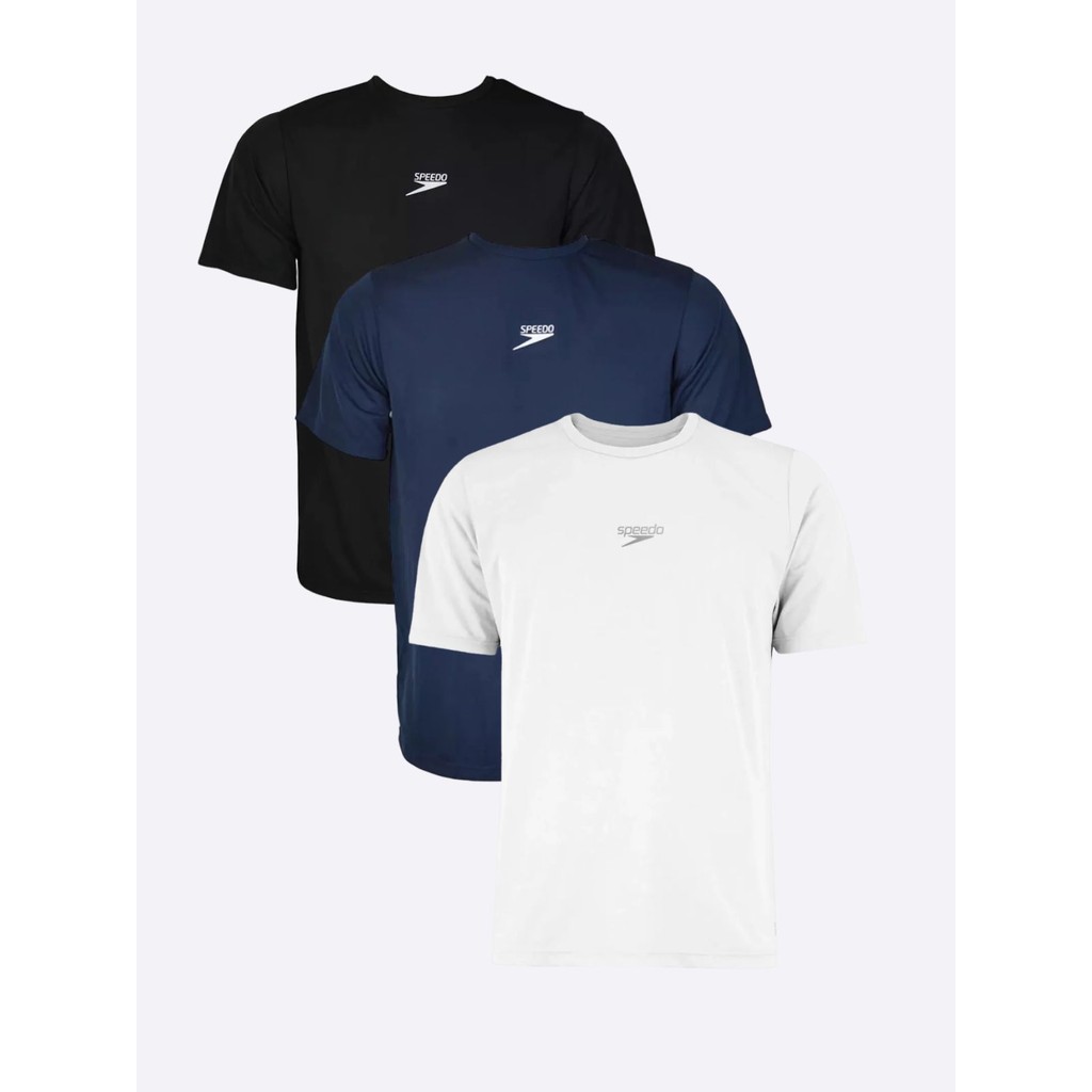 Kit 3 Camisetas Speedo Essentials Interlock em Oferta na Shopee