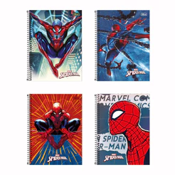Caderno espiral capa dura universitário 1x1 80 folhas Homem-Aranha Tilibra