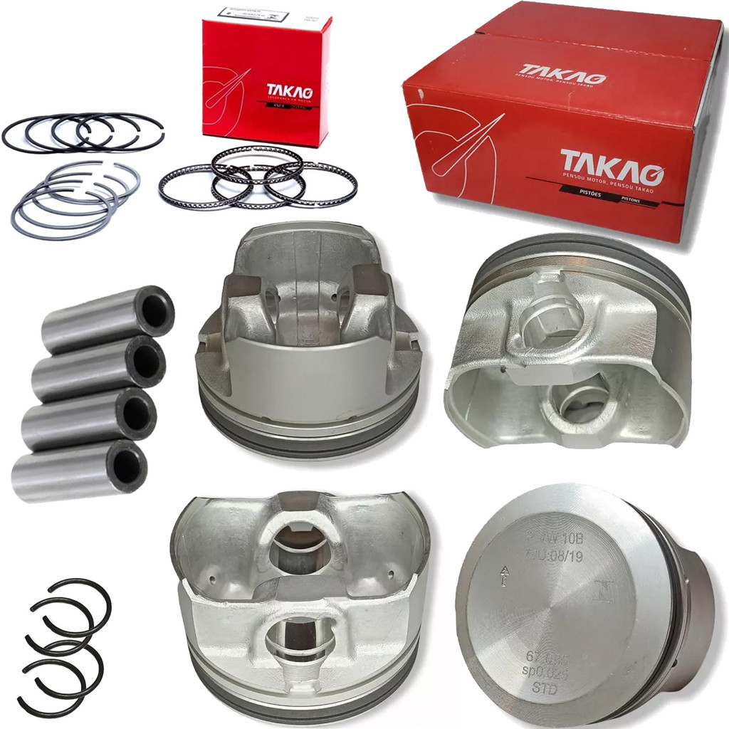 Jogo Pistao Com Aneis Gol G5 G6 Voyage Fox 1.0 8v CCP / CCN / CPB CCNA 2008 A 2016 em Oferta na Shopee