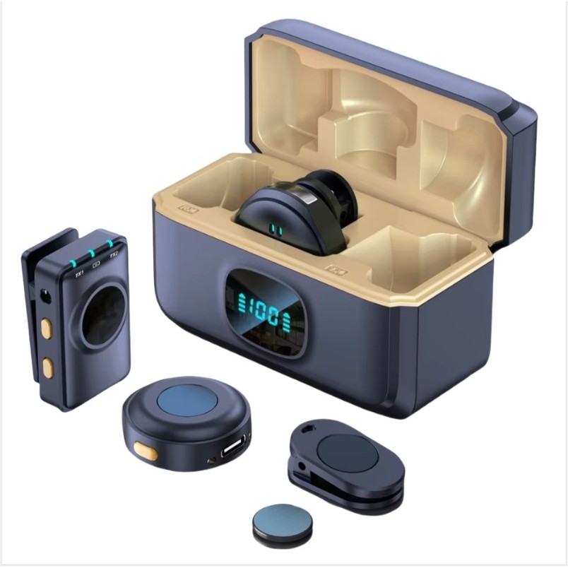 Microfone De Lapela Sem Fio Q8 Gravação De Vídeo Com Caixa De Carga Para Câmera DSLR De Telefone Android iPhone