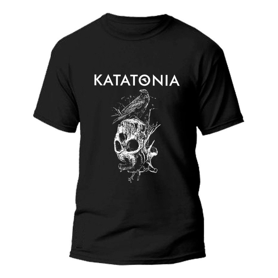 100% Algodão Oversized Streetwear Camiseta - Katatonia / Doom / Gothic
