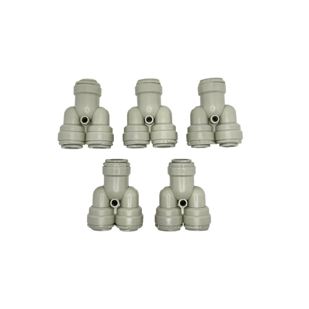 Kit 5 Dmfit Conexão Engate Rápido Chopp Y 2 Vias 3/8 X 3/8
