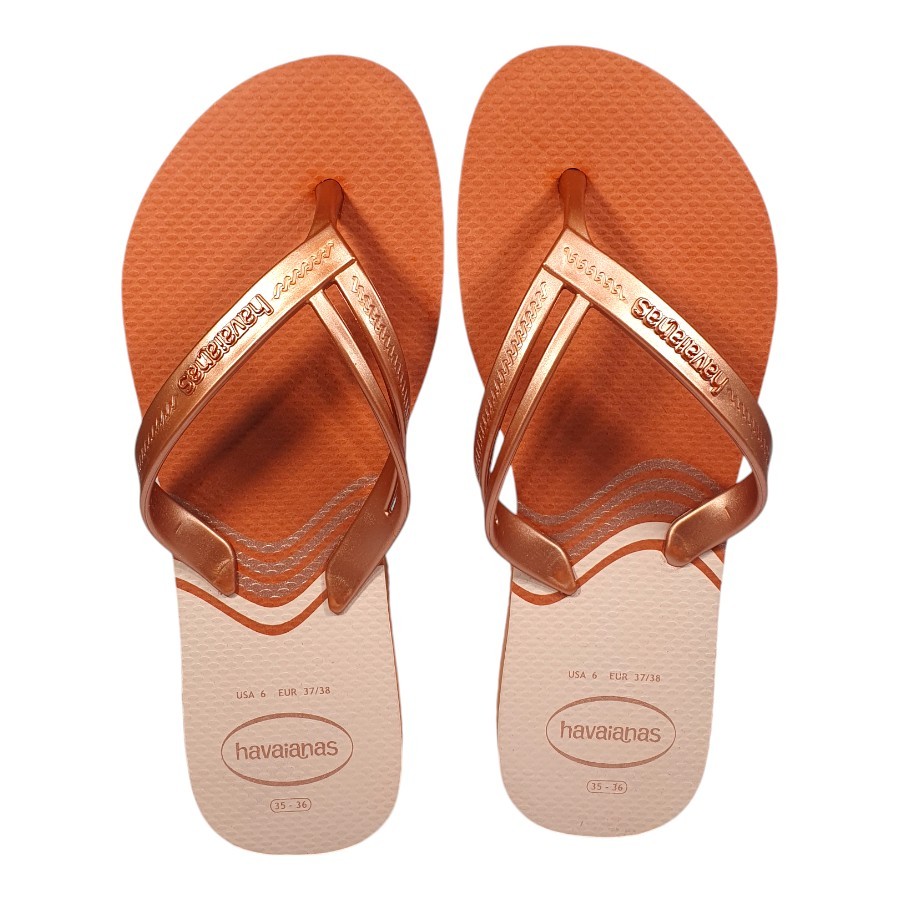 Chinelo Feminino Havaianas Elegance Print 4148804 Confortável em Oferta na Shopee