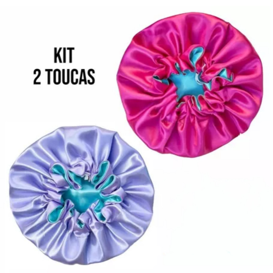 Toucas Dupla Face de Cetim Antifrizz Ajustável em Oferta na Shopee