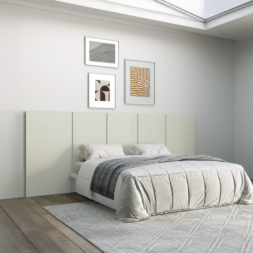 Cabeceira Queen 280cm Lisa Off White - Dalla Costa em Oferta na Shopee