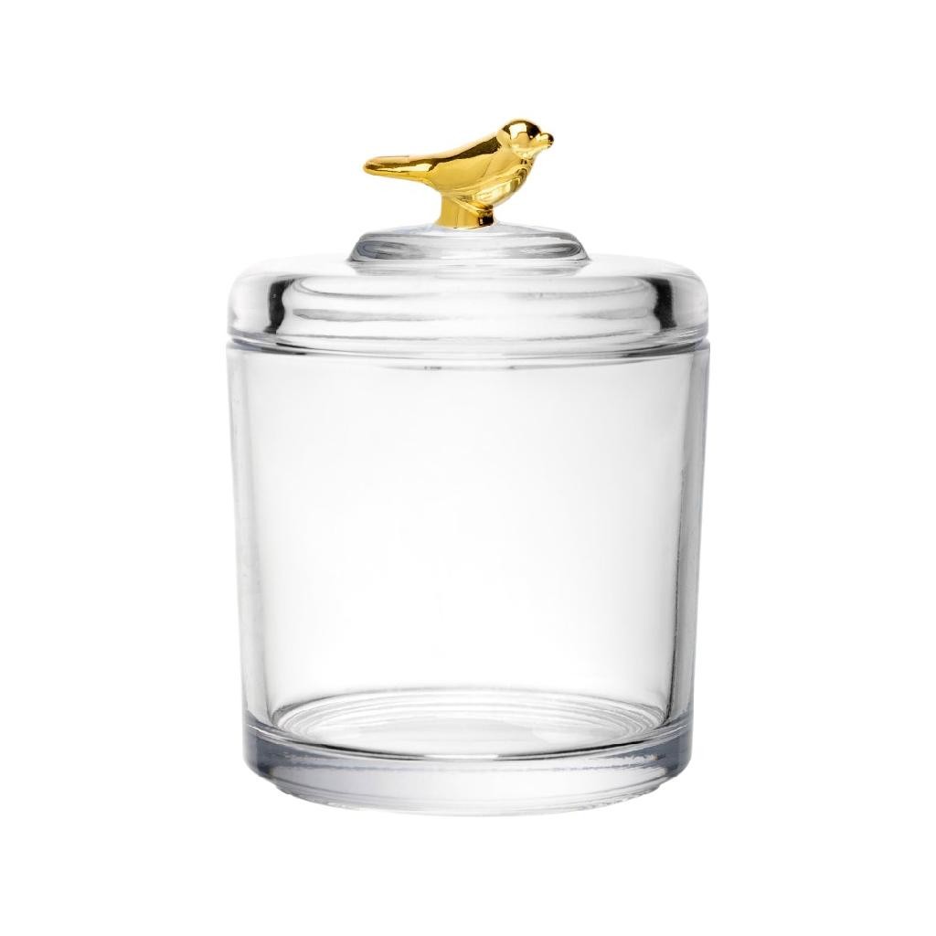 Potinho De Promessas Remédios Guloseimas Bird Dourado 11cm