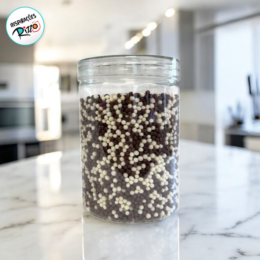 Pote Redondo Plástico Com Tampa - 7cmx9cm - 6 unidades - Rizzo em Oferta na Shopee