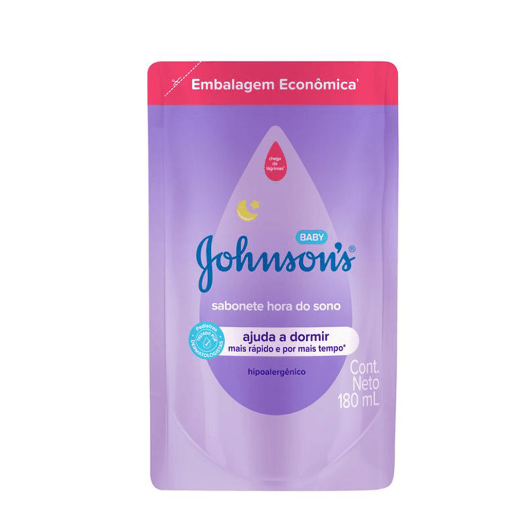 Sabonete Líquido Infantil Johnson's Baby Hora Do Sono Refil Com 180ml em Oferta na Shopee