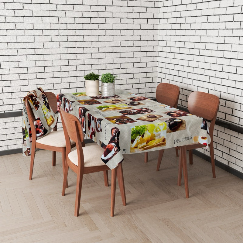 Toalha de Mesa Cozinha de Plástico PVC Térmico Para 4, 6 e 8 Lugares opção Estampas Impermeável *Oferta Limitada