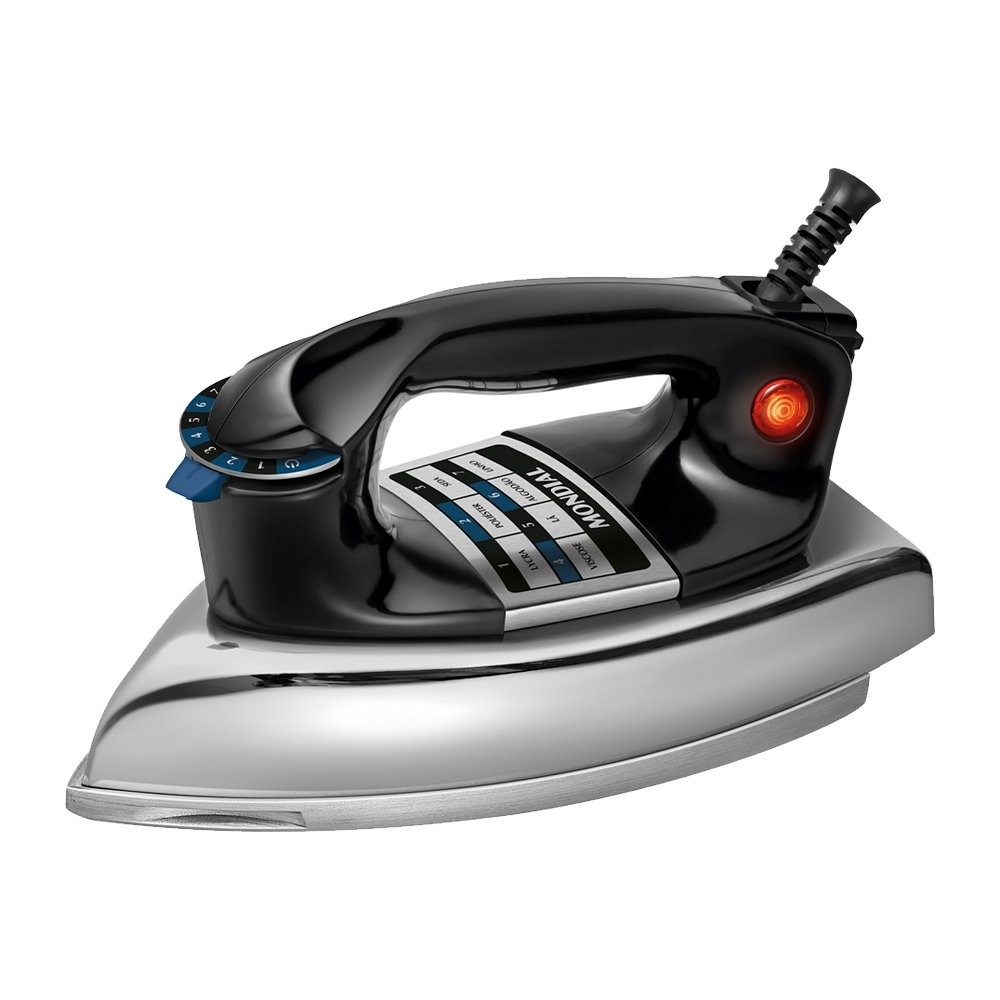 Ferro de Passar A Seco Mondial FS-01-BI - Preto/Cromado em Oferta na Shopee