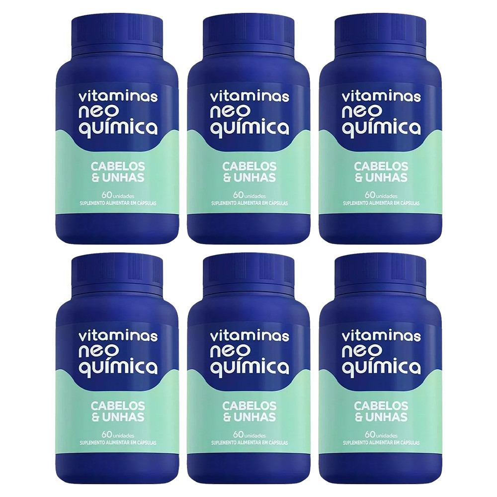 Kit 6 Vitamina Cabelos E Unhas 60Cps - Neo Química