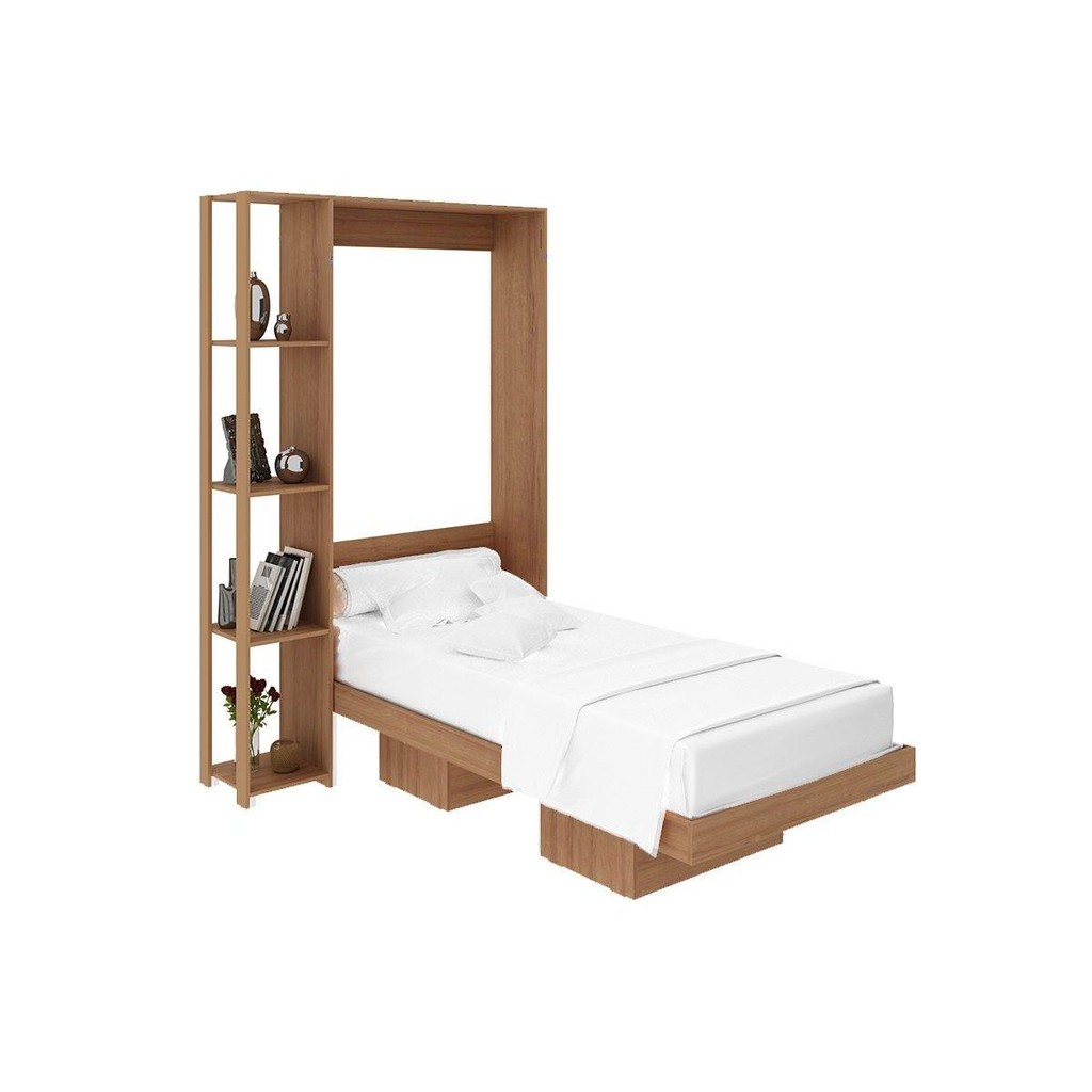Cama Dobrável Multifuncional Articulada CM8013 Amêndoa - Tecno Mobili