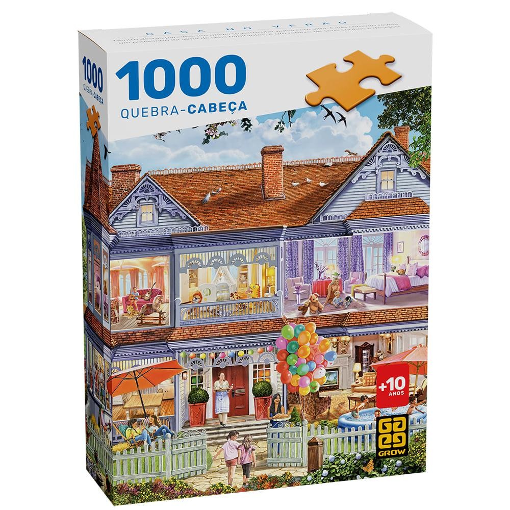 Quebra-cabeça 1000 peças Casa no Verão em Oferta na Shopee