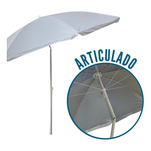 Detalhes do Importway Guarda Sol Articulado Praia Grande 2,4 M Pesca Praia Branco