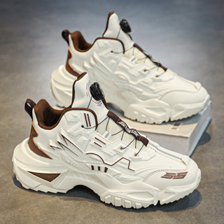 Novo Botão Rotativo Masculino Tênis De Corrida Aumento Altura Esportivos Coreano Moda Na Leve em Oferta na Shopee