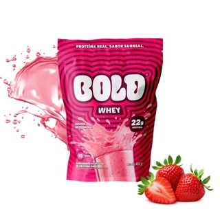 BOLD Whey Mousse de Morango 450g em Oferta na Shopee