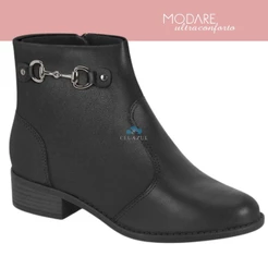 Bota Feminina Modare Ultraconforto Cano Curto Detalhe Moderna