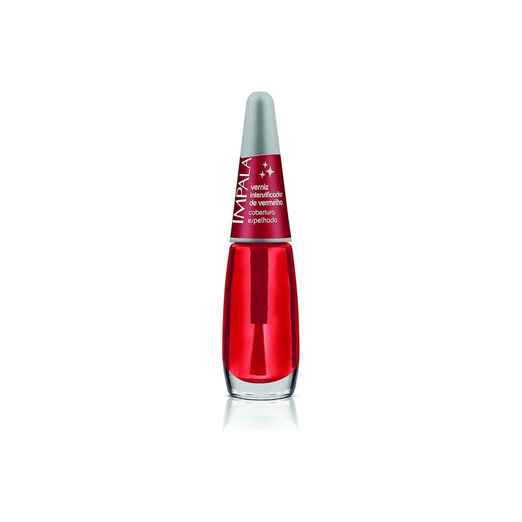 Esmalte Impala Base Verniz Vermelho Intensificador De Cor