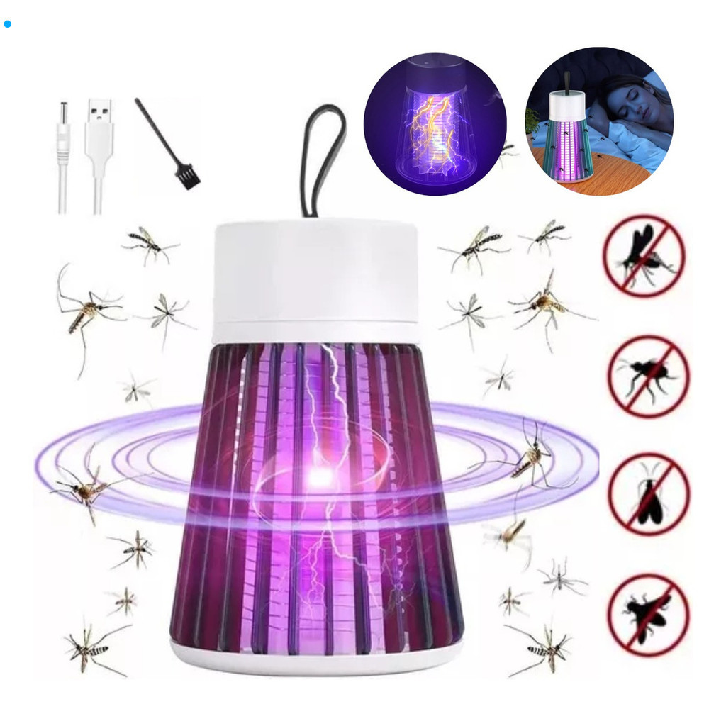 Lâmpada Elétrica Mata-Mosquitos Com Luz UV Usb Recarregável Armadilha Para Insetos MWD bosco em Oferta na Shopee