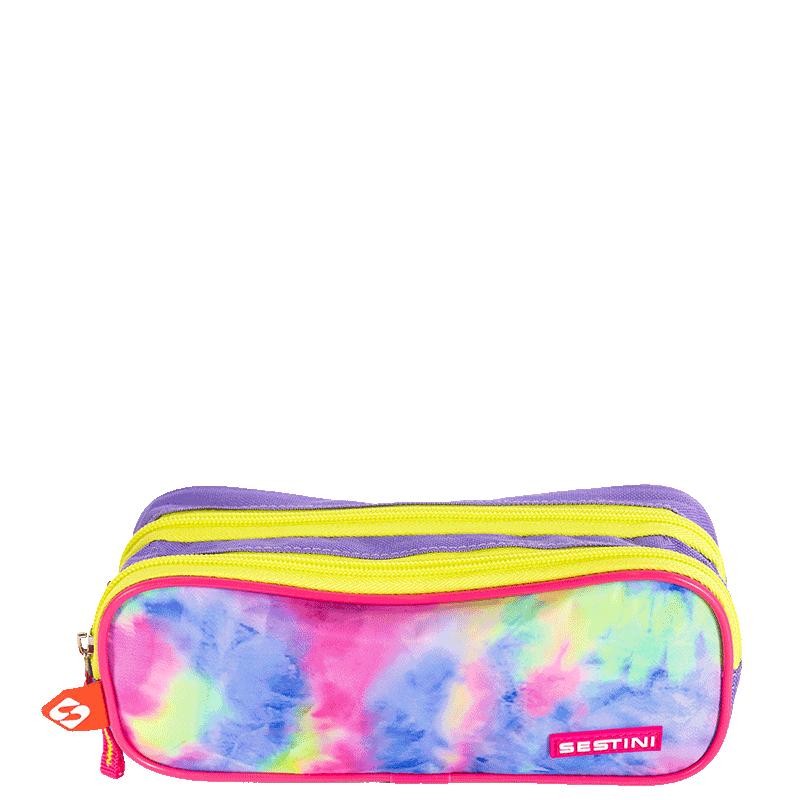 Estojo 2 Compartimentos Sestini Goog Vibes - Colorido