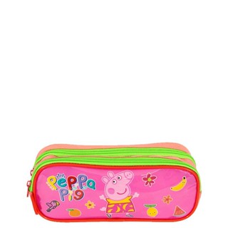 Estojo 2 Compartimentos Peppa Fruits - Colorido em Oferta na Shopee