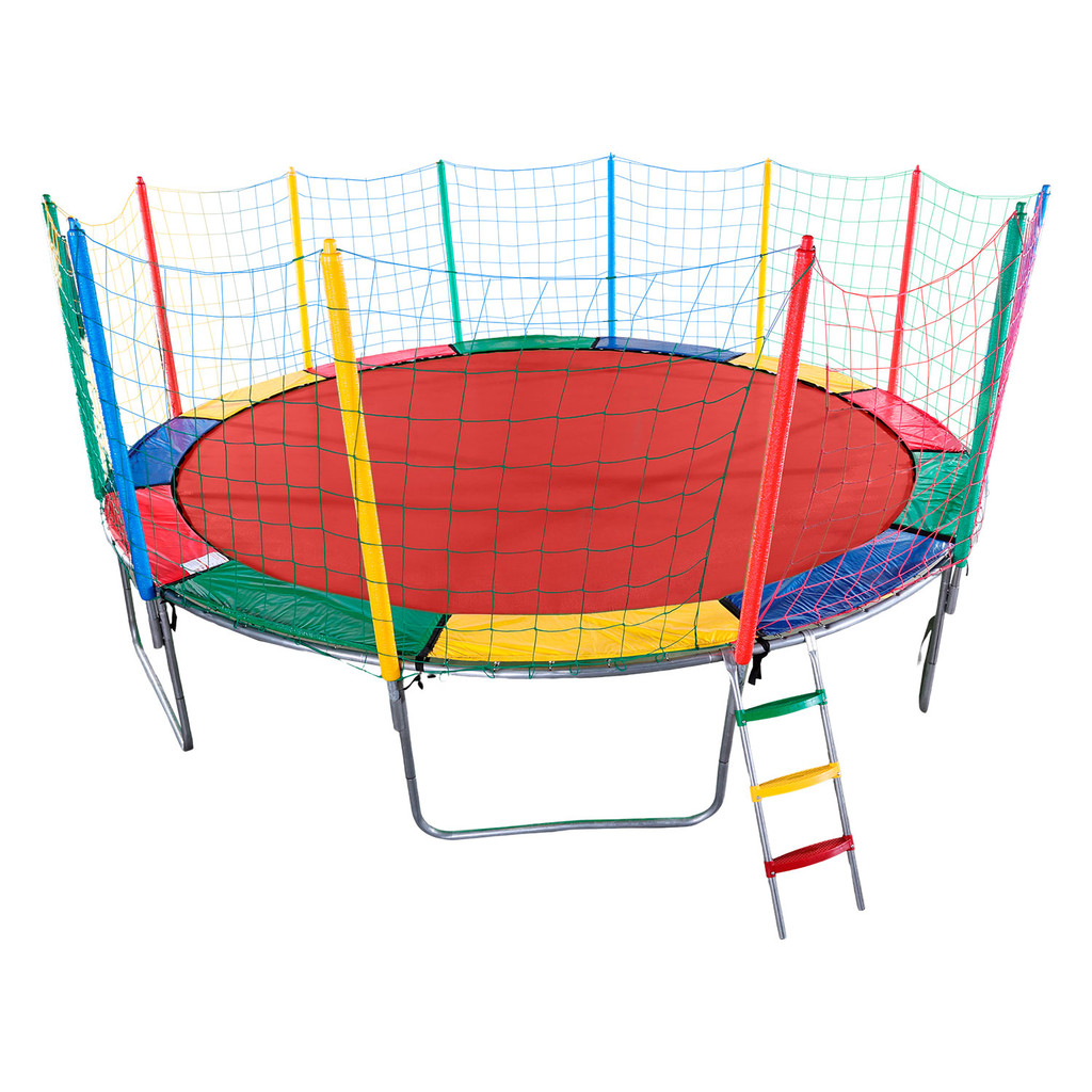 Cama Elástica 4,27m  6 Pés Lona Cores Lisas sem Emenda em Oferta na Shopee