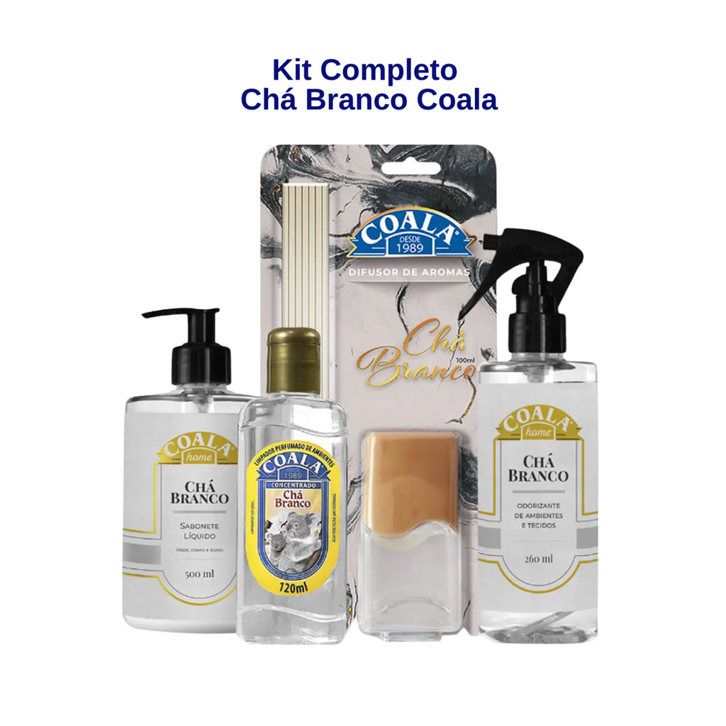 Kit de Limpeza Chá Branco Coala Home -  4 itens